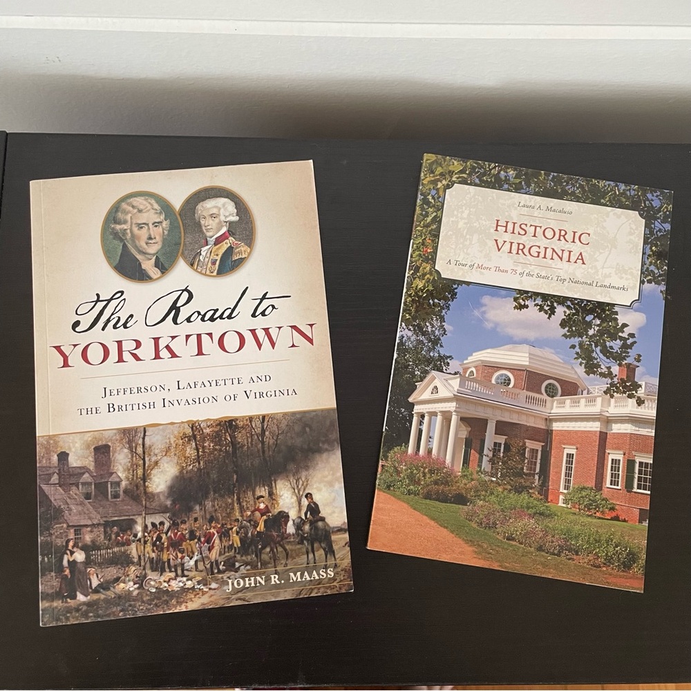 $15 SALE Set of 2 Paperback Books The Road to Yorktown Historic Virginia Books